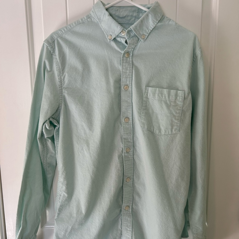 Goodfellow & Co Mint Green Casual Button-Down Shirt